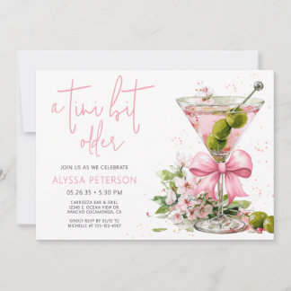 Eine Kleinigkeit Älter Pink Script Geburtstagsfeie Einladung