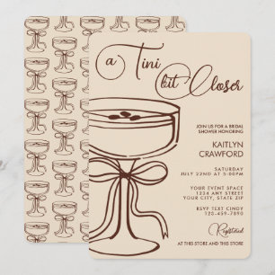 Eine Kleinigkeit Näher Espresso Martini Brautparty Einladung