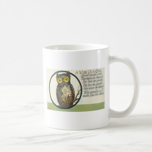eine kluge alte Eule Kaffeetasse (Rechts)