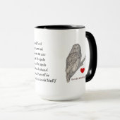 Eine kluge alte Eule Tasse (VorderseiteRechts)