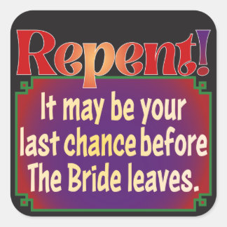 Eine kluge COVID-19-Reaktion Quadratischer Aufkleber