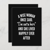 Eine kluge Frau sagte einmal, dass ich hier drauße Save The Date (Vorne/Hinten)