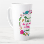 Eine kluge Frau sagte einmal, ich bin hier draußen Milchtasse (Linke Ecke)