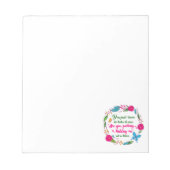 Eine kluge Frau sagte einmal, ich bin hier draußen Notizblock (Vorderseite)