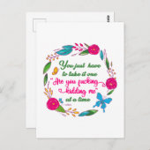 Eine kluge Frau sagte einmal, ich bin hier draußen Postkarte (Vorne/Hinten)