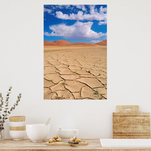 Eine knackte Wüste schlicht Poster (Küche)