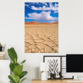 Eine knackte Wüste schlicht Poster (Heimbüro)