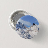 Eine Kneipe am Crowfoot Mountain Alberta Kanada Button (Vorne & Hinten)