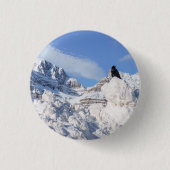 Eine Kneipe am Crowfoot Mountain Alberta Kanada Button (Vorderseite)