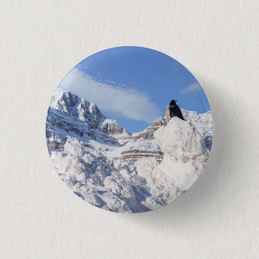 Eine Kneipe am Crowfoot Mountain Alberta Kanada Button (Vorderseite)