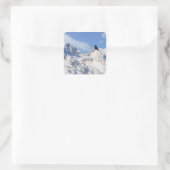 Eine Kneipe am Crowfoot Mountain Alberta Kanada Quadratischer Aufkleber (Tasche)