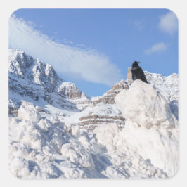 Eine Kneipe am Crowfoot Mountain Alberta Kanada Quadratischer Aufkleber