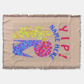 Eine Kojote-Wolf-bunte südwestliche Entwurfs-Wüste Decke (Vorderseite)