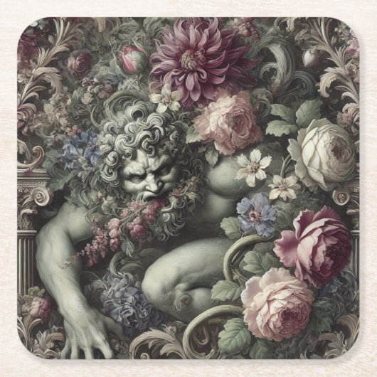 🎭 Eine kolossale Komödie – Gothic Victorian Rechteckiger Pappuntersetzer (Vorderseite)