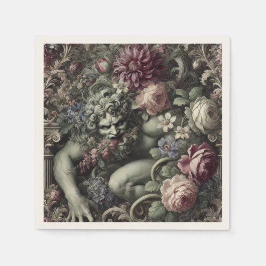 🎭 Eine kolossale Komödie – Gothic Victorian Serviette (Vorderseite)