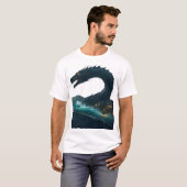 Eine kolossale Schlange im Meer, die durch die ver T-Shirt (Vorne ganz)