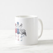Eine Kombination aus drei einzigartigen Flamingos Kaffeetasse (VorderseiteRechts)