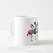 Eine Kombination aus drei einzigartigen Flamingos Kaffeetasse (Vorderseite Links)
