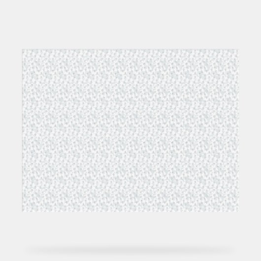 Eine komplett weiße, funkellose Oberfläche füllt d Acrylschild (Vorderseite)