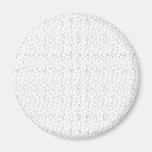 Eine komplett weiße, funkellose Oberfläche füllt d Magnet
