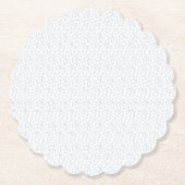 Eine komplett weiße, funkellose Oberfläche füllt d Untersetzer (Vorderseite)