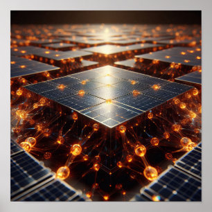 Eine komplexe Palette von orangefarbenen Röhren un Poster