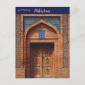 Eine komplexe Tür in Multan-Pakistan Postkarte (Vorderseite)