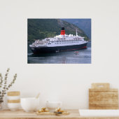 Eine Königin im Fjord Poster (Küche)