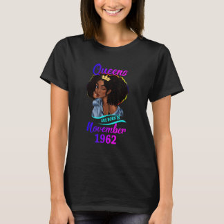Eine Königin ist Geboren im November 1962 Happy 60 T-Shirt