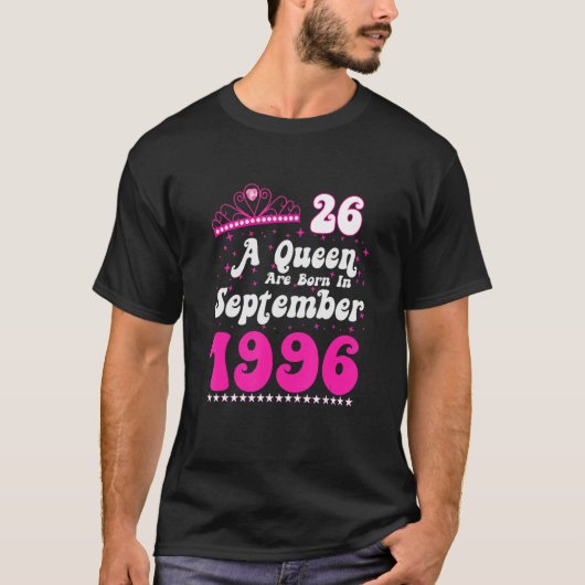 Eine Königin ist Geboren im September 1996 glückli T-Shirt (Vorderseite)
