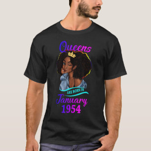 Eine Königin ist im Januar 1954 Geboren Happy 69. T-Shirt