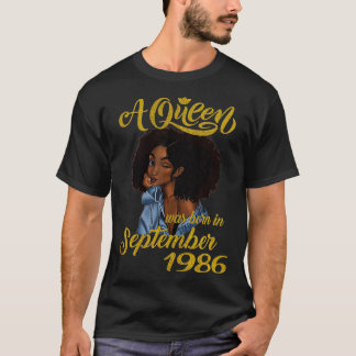 Eine Königin war im September 1986, 35. Geburtstag T-Shirt