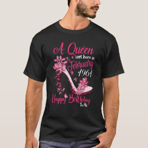 Eine Königin wurde im Februar 1961 61. Geburtstag T-Shirt