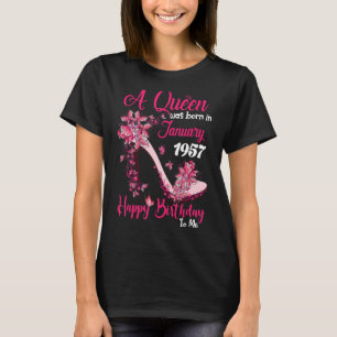 Eine Königin wurde im Januar 1957 High Heel 66. T-Shirt