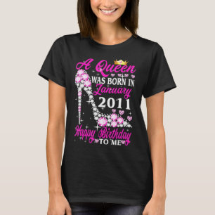 Eine Königin wurde im Januar 2011 12. Geburtstag H T-Shirt