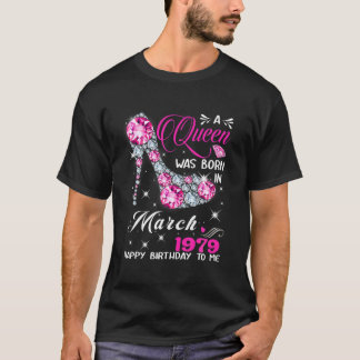Eine Königin wurde im März 1979 43. Geburtstagsges T-Shirt