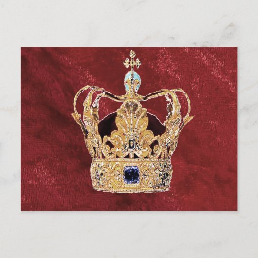Eine königliche Krone Postkarte (Vorderseite)