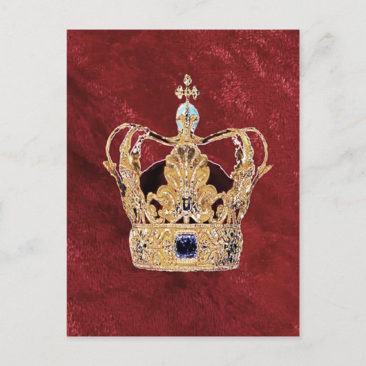Eine königliche Krone Postkarte (Vorderseite)