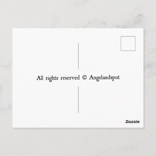 Eine königliche schwarze Katze in rosa Robben und  Postkarte (Rückseite)