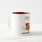 Eine Kontur meiner Eingeweide Zweifarbige Tasse (Vorderseite Links)