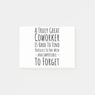 Eine Kopie eines wirklich großartigen Mitarbeiters Post-it Klebezettel