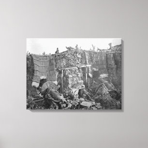 Eine Körperverletzung des Gewehr-zwei während de Leinwanddruck