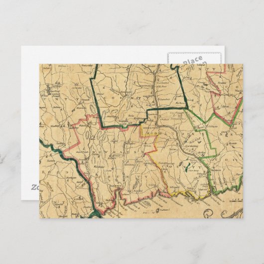 Eine korrekte Karte von Connecticut (Vorne/Hinten)