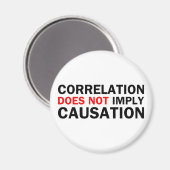 Eine Korrelation impliziert keine Ursache Magnet (Vorderseite/Rückseite)