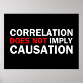 Eine Korrelation impliziert keine Ursache Poster (Vorne)