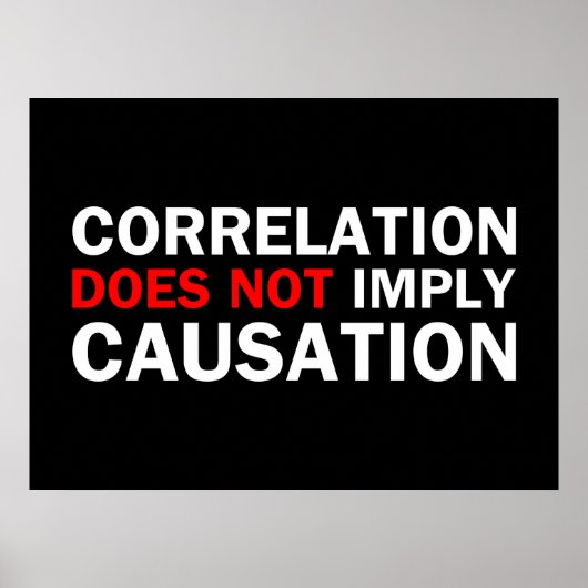 Eine Korrelation impliziert keine Ursache Poster (Vorne)