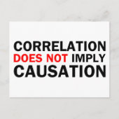 Eine Korrelation impliziert keine Ursache Postkarte (Vorderseite)