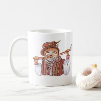 Eine Kosakkatze in traditionellen Kostümen Kaffeetasse