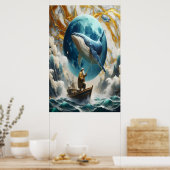 Eine kosmische Fischerei Poster (Küche)