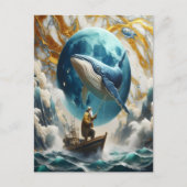 Eine kosmische Fischerei Postkarte (Vorderseite)